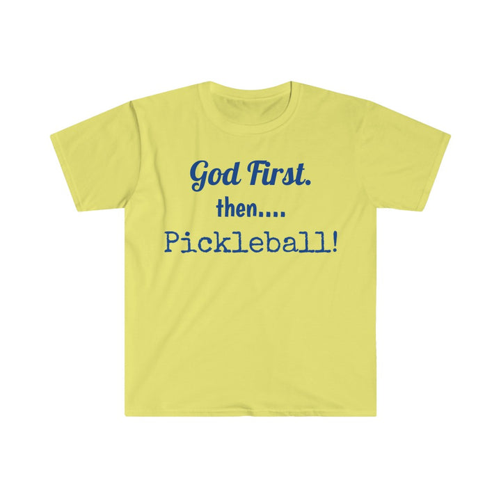 Men's T-Shirt - God First Then Pickleball