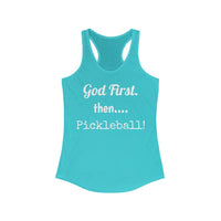 Women's Tank - God First Then Pickleball