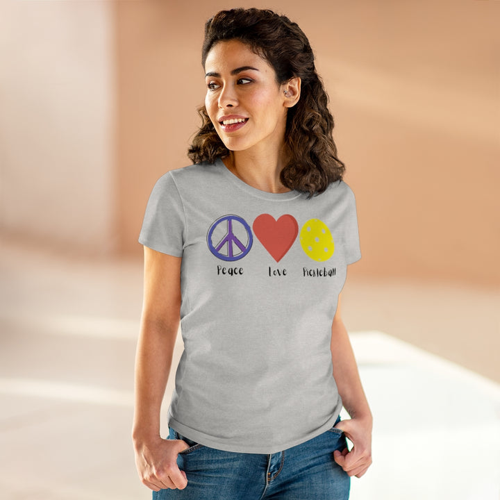 Women's T-Shirt - Peace Love Pickleball