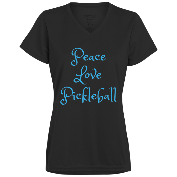 Women's V-Neck Dry Fit - Peace Love Pickleball