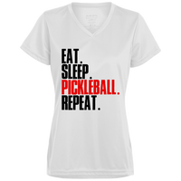 Women's V-Neck Dry Fit - Eat Sleep Pickleball Repeat
