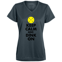 Women's V-Neck Dry Fit - Keep Calm and Dink On