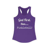 Women's Tank - God First Then Pickleball