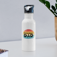Water Bottle - Pickleball Dad - white
