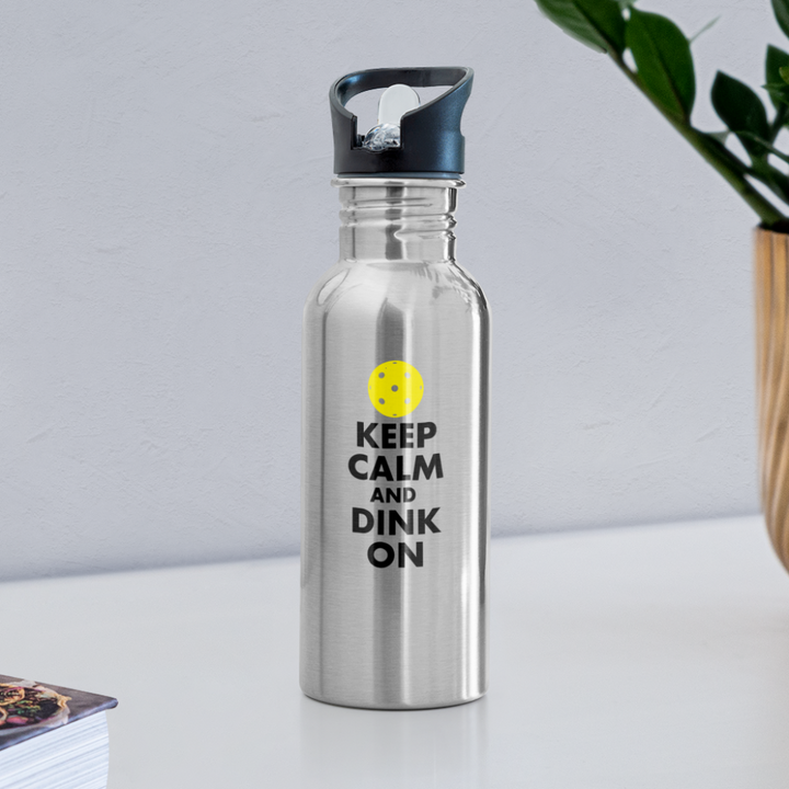 Water Bottle - Keep Calm - silver