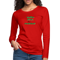 Women's Long Sleeve - Coffee First Then Pickleball - red