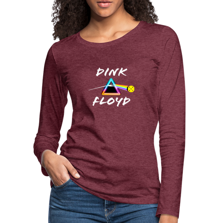 Women's Long Sleeve - Dink Floyd - heather burgundy
