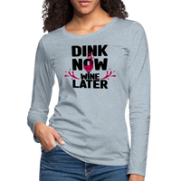 Women's Long Sleeve - Dink Now - heather ice blue