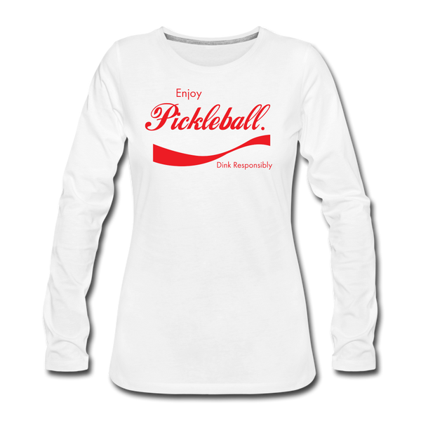 Women's Long Sleeve - Enjoy Pickleball - white